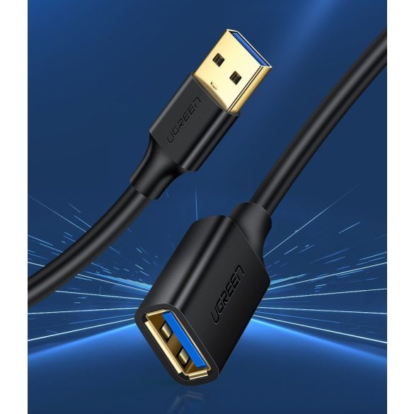 Ugreen kábel hosszabbító adapter USB 3.0 (női) - USB 3.0 (male) 2 m fekete (US129 10373)