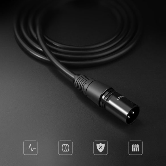 Ugreen hosszabbító audio kábel mikrofon kábel mikrofon XLR (női) - XLR (férfi) 2m (AV130)