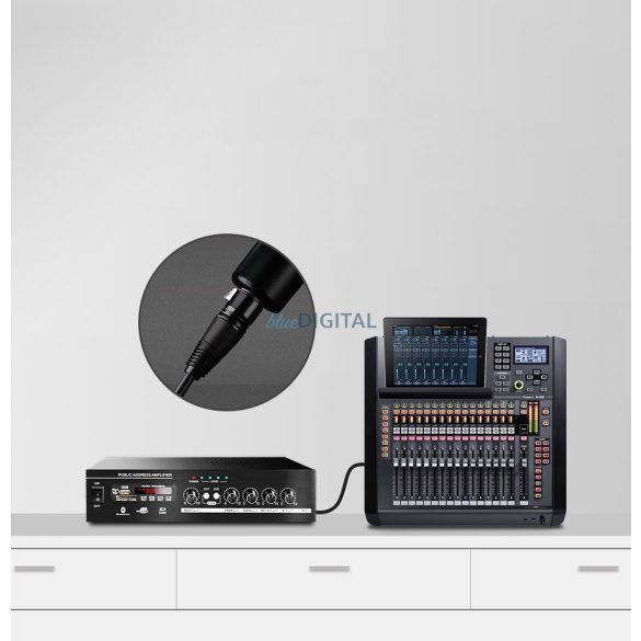 Ugreen hosszabbító audio kábel, mikrofon kábel, mikrofon XLR (női) - XLR (férfi) 3m (AV130)