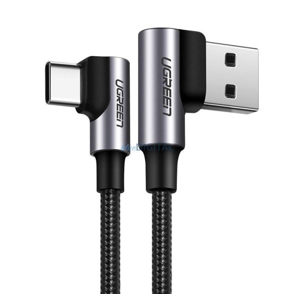 Ugreen hajlított USB kábel - USB Type C Quick Charge 3.0 QC3.0 3 A 0,5 m szürke (US176 20855)