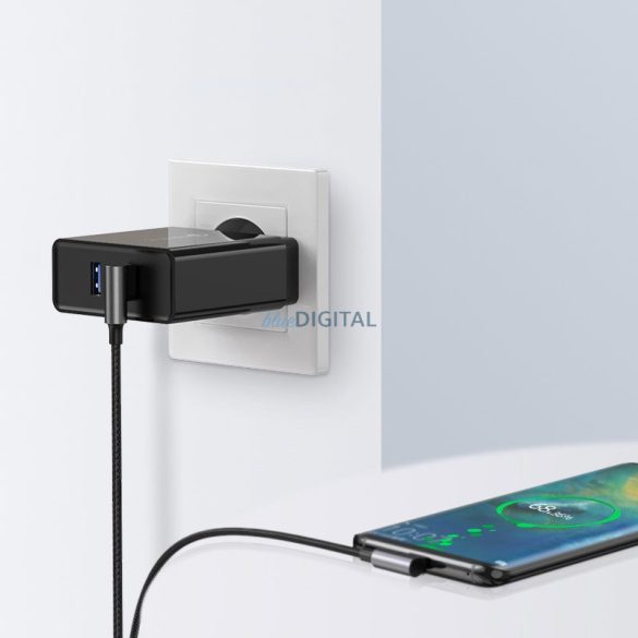 Ugreen hajlított USB kábel - USB Type C Quick Charge 3.0 QC3.0 3 A 0,5 m szürke (US176 20855)