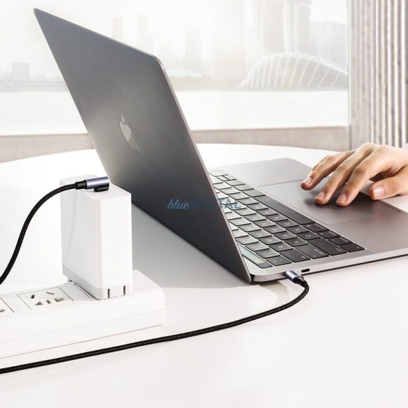 Ugreen hajlított kábel USB Type C - USB Type C Power Delivery 60 W 20 V 3 A 1 m fekete-szürke kábel (US255 50123)