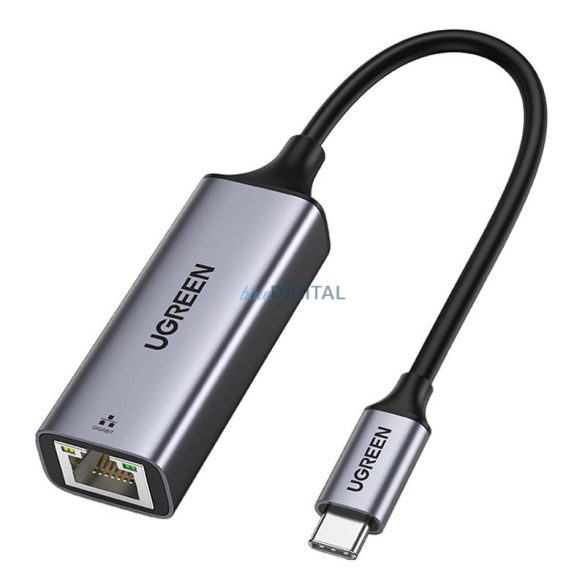 Ugreen külső hálózati adapter RJ45 - USB Type C (1000 Mbps / 1 Gbps) Gigabit Ethernet szürke (CM199)