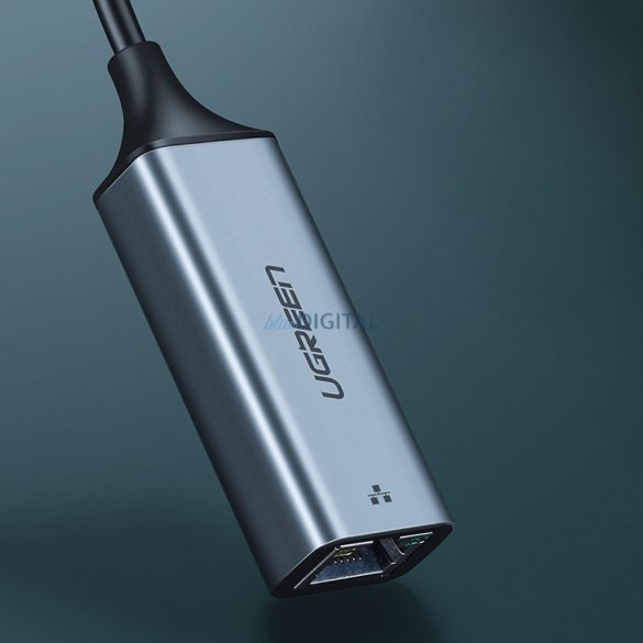 Ugreen külső hálózati adapter RJ45 - USB Type C (1000 Mbps / 1 Gbps) Gigabit Ethernet szürke (CM199)