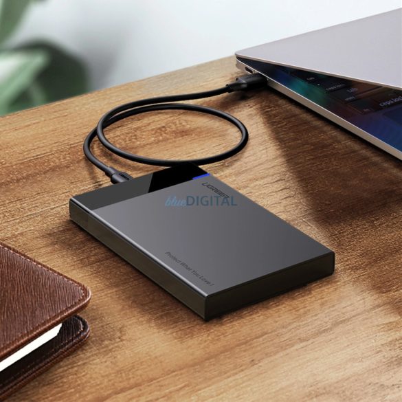 Ugreen adapterház SATA 2.5'' 6TB meghajtó USB-C 3.0 fekete (US221)