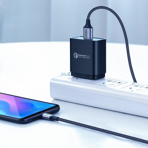 Ugreen kábel USB kábel - USB Type C gyorstöltő 3.0 3A 0.5m szürke (60125)