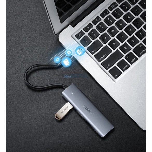 Ugreen USB Type C HUB - 4x USB 3.2 Gen 1USB-C tápcsatlakozó szürke (CM219 70336)