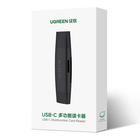 Ugreen adapter SD / micro SD kártyaolvasó (USB-A / USB-C) fekete (CM304)