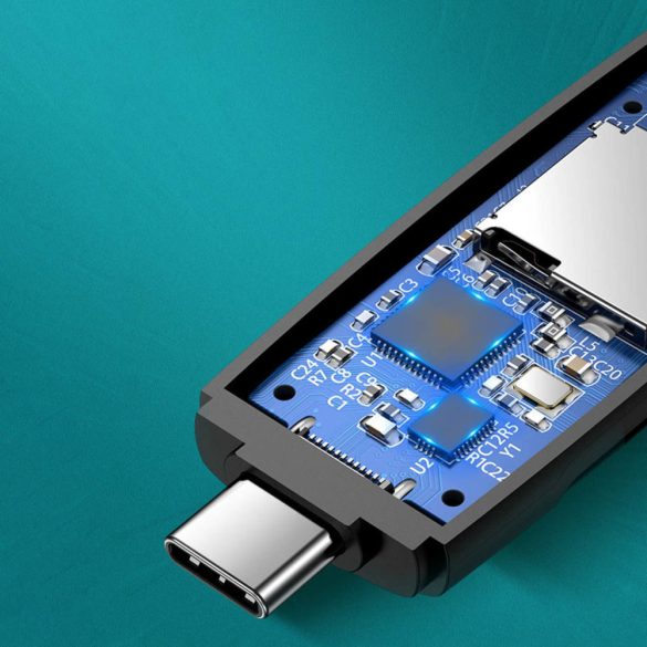 Ugreen adapter SD / micro SD kártyaolvasó (USB-A / USB-C) fekete (CM304)