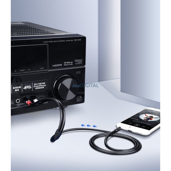 Ugreen audio kábel 3,5 mm mini jack - 2RCA 2 m fekete (AV116 10584)