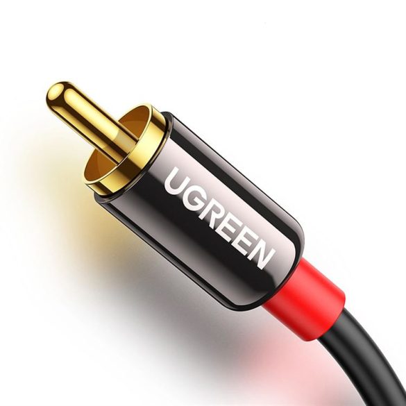 Ugreen audio kábel 3.5 mm mini jack - 2RCA 5m fekete (AV116)