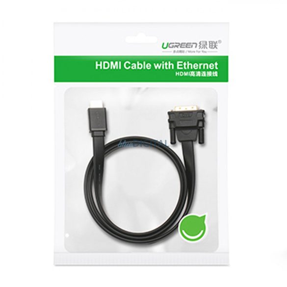 Ugreen kábel HDMI - DVI kábel 2m fekete (HD106)