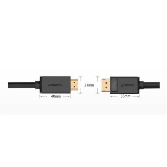 UGREEN DP apa HDMI Apa kábel 1.5m (fekete)