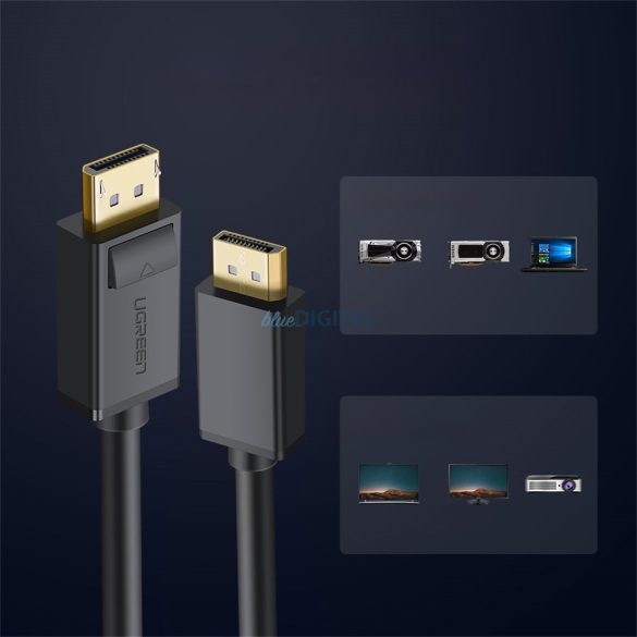 DisplayPort kábel - DisplayPort Ugreen DP102 4K 1m - fekete
