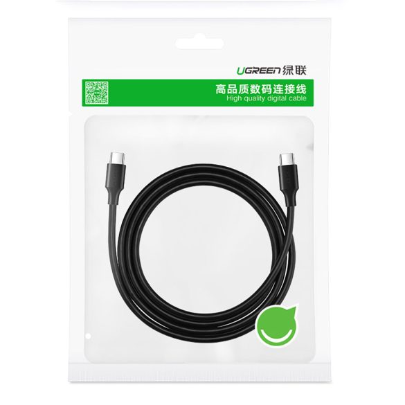 Ugreen USB Type-c töltés és adatkábel 3a 2m fekete (US286)