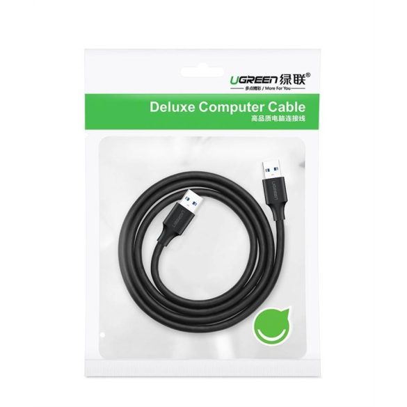 Ugreen US128 USB 2.0 A Apa Apa Cable0.25M Fekete