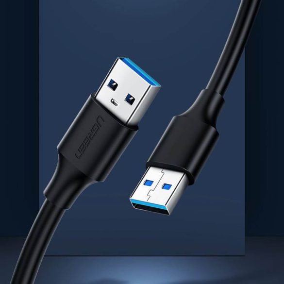 Ugreen US128 USB 2.0 A Apa Apa Cable0.5M Fekete