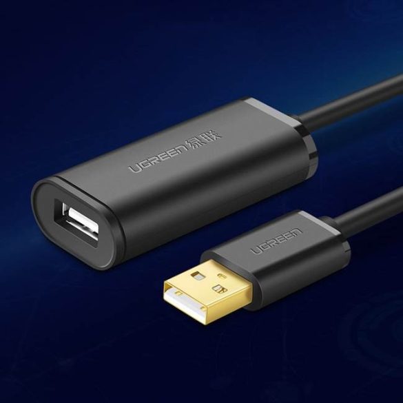 UGREEN USB 2.0 Active hosszabbító kábel 5m lapkakészlet (fekete)