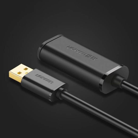 UGREEN USB 2.0 Active hosszabbító kábel 10m lapkakészlet (fekete)