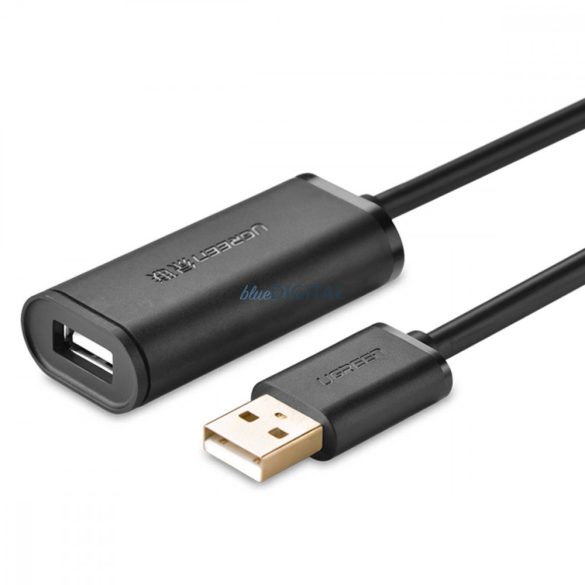 Ugreen aktív hosszabbító kábel USB-A (apa) - USB-A (nő) USB 2.0 480Mb/s 20m fekete (US121)