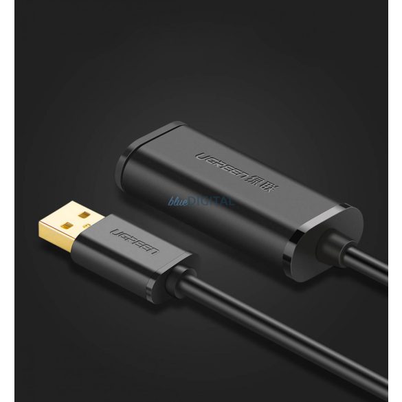 Ugreen aktív hosszabbító kábel USB-A (apa) - USB-A (nő) USB 2.0 480Mb/s 20m fekete (US121)