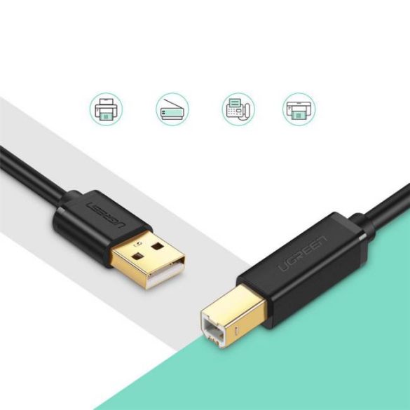 UGREEN USB 02:00 BM nyomtató kábel aranyozott 3M