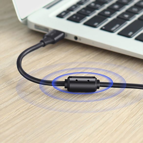 Ugreen 5 tűs aranyozott USB -kábel - Mini USB 0,5 m fekete (US132)