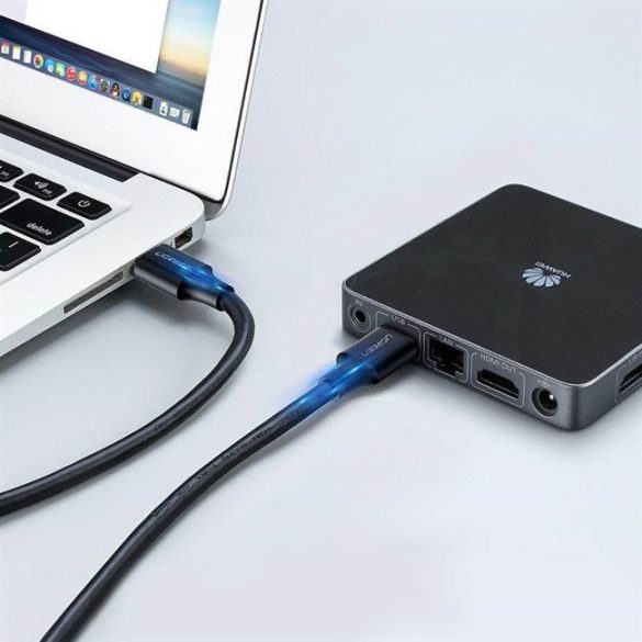 Ugreen USB 3.0 (apa) - USB 3.0 (apa) kábel 2m szürke (10371)