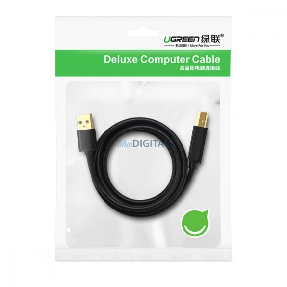 Ugreen nyomtatókábel USB-A - USB-B 5Gb/s 2m fekete (US210)