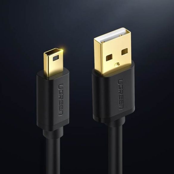 UGREEN USB 2.0 apa Mini 5 Pin Apa Cable 3m (fekete)