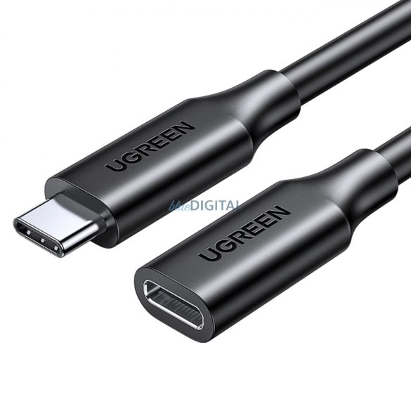 Ugreen kábel hosszabbító adapter USB C (férfi) - USB C (női) 100W 10Gb/s 1m fekete