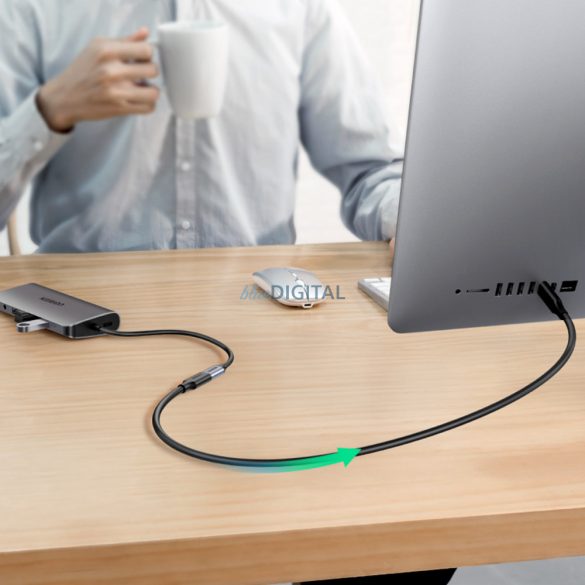 Ugreen kábel hosszabbító adapter USB C (férfi) - USB C (női) 100W 10Gb/s 1m fekete