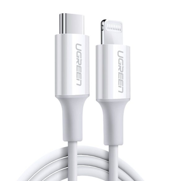 UGREEN USB-C Lightning M / M kábel Gumi Shell 1m (fehér)