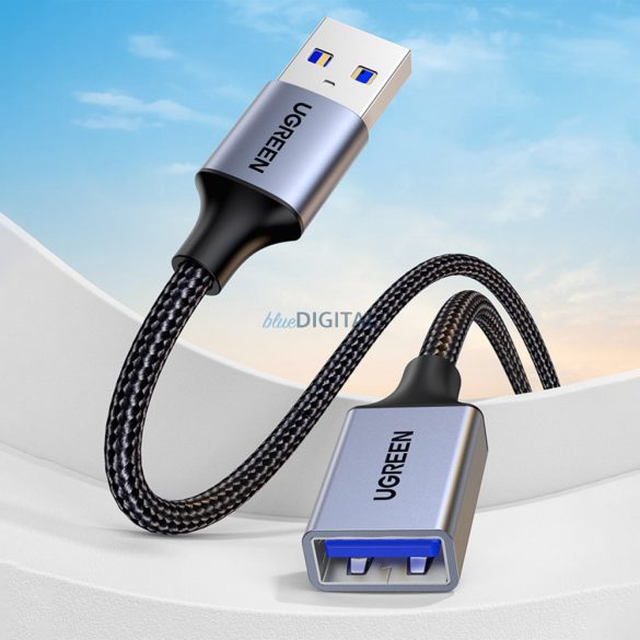 Ugreen hosszabbító kábel adapter USB (férfi) - USB (női) 3.0 5Gb/s 0.5m szürke (US115)
