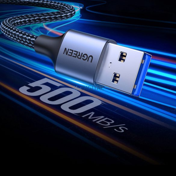 Ugreen hosszabbító kábel adapter USB (férfi) - USB (női) 3.0 5Gb/s 0.5m szürke (US115)