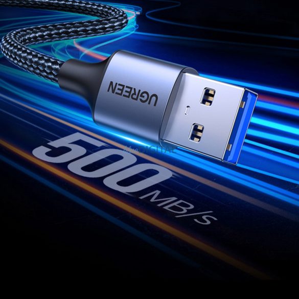 Ugreen hosszabító kábel adapter USB (męski) - USB (żeński) 3.0 5Gb/s 1m szary (US115)