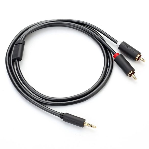 Ugreen AV102 audio kábel 3.5mm jack (apa) / 2RCA (apa) 2m - szürke