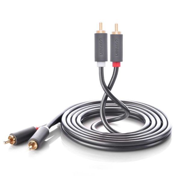 Ugreen AV104 audio kábel 2RCA (apa) / 2RCA (apa) 2m - szürke