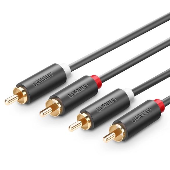 Ugreen AV104 audio kábel 2RCA (apa) / 2RCA (apa) 2m - szürke