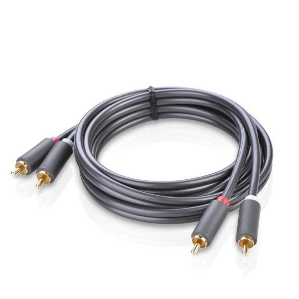 Ugreen AV104 audio kábel 2RCA (apa) / 2RCA (apa) 2m - szürke