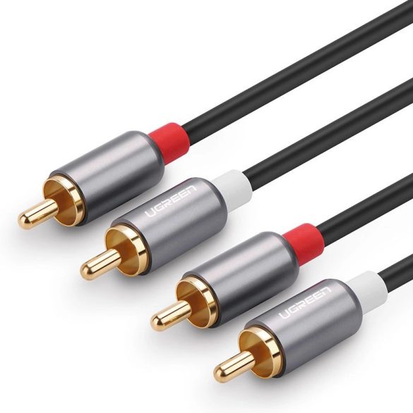 Ugreen AV104 audio kábel 2RCA (apa) / 2RCA (apa) 2m - szürke