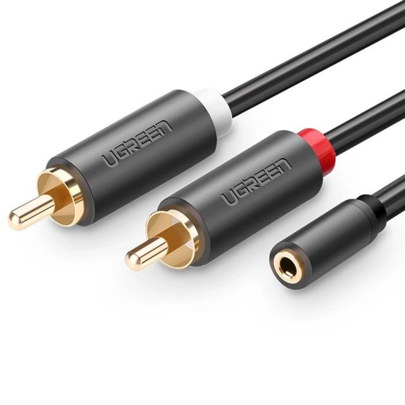 Ugreen AV102 audio 3.5mm jack (anya) - 2RCA (apa) 1m - szürke