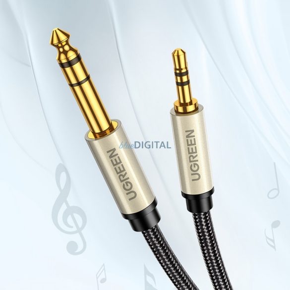 Ugreen audió kábel TRS mini jack 3.5mm - jack 6.35mm 1m szürke