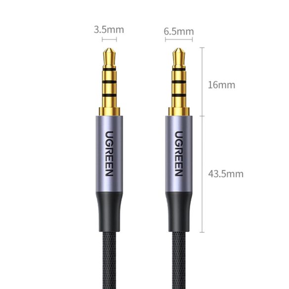 Ugreen AV183 audio kábel 3.5mm jack / 3.5mm jack 1m - szürke