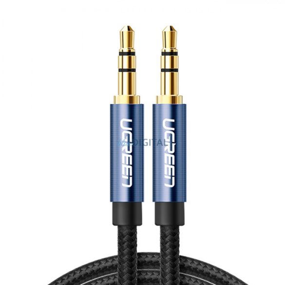 Ugreen AUX audiokábel egyenes mini jack 3,5 mm 1m kék (AV112)