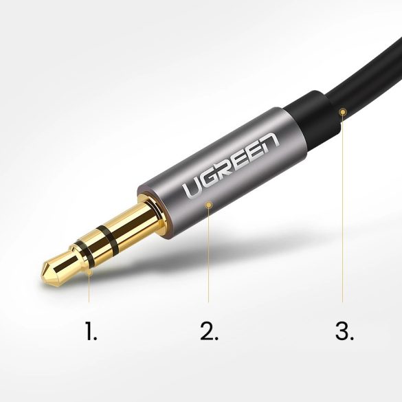 Ugreen AV119 audio kábel 3.5mm jack / 3.5mm jack 5m - fekete