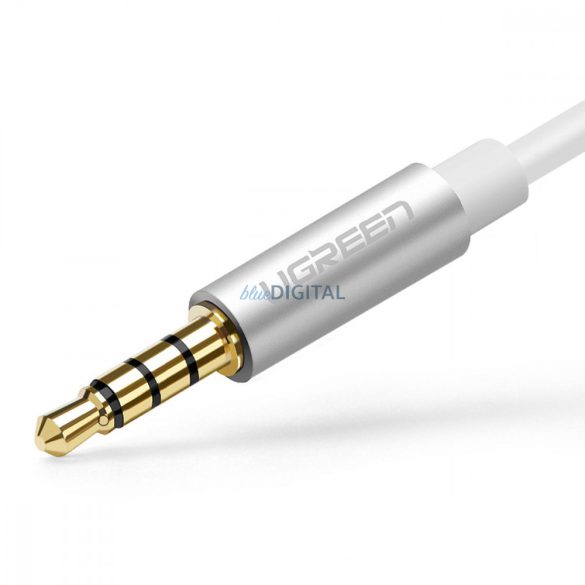 Ugreen kábel fejhallgató osztó mini jack 3,5 mm - 2 x mini jack 3,5 mm (2 x sztereó kimenet) 20cm fehér (AV134)