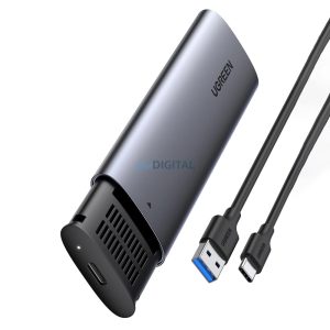 Ugreen merevlemezes meghajtó M.2 B-Key SATA 3.0 5Gbps szürke + USB Type C kábel (CM400)