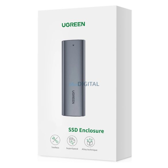 Ugreen merevlemezes meghajtó M.2 B-Key SATA 3.0 5Gbps szürke + USB Type C kábel (CM400)