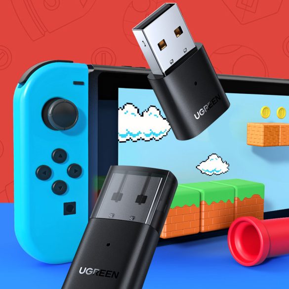 Ugreen adapter Bluetooth adó a PlayStation / Nintendo Switch fejhallgató fekete (CM408)